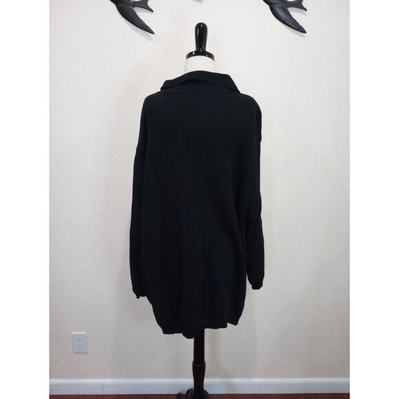 Ulla Popken Plus Size Black 100% Cotton Relaxed Fit Cardigan Sweater 24/26 / 3X - Picture 4 of 9